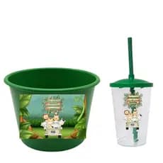 Kit Personalizados Balde De Pipoca + Copo Twister 20 kits Safari
