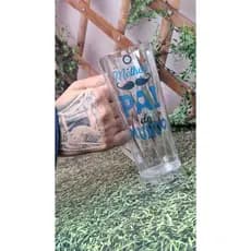 Kit 10 Canecas Slim Transparente Personalizada Dia dos Pais