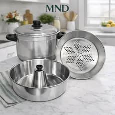 Panela Multifuncional 3 em 1 para Pudim, Banho-Maria e Cozinhar Legumes