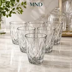Jogo de Copo Diamond 300ml Vidro Grosso – Kit 6 ou 12 Un | Luxo Elegante para Água, Suco e Drinks