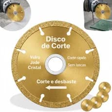 Disco de Corte 6 em 1 Serra Multifuncional Diamantado 110mm Para Cerâmica Metais PVC Esmerilhadeira