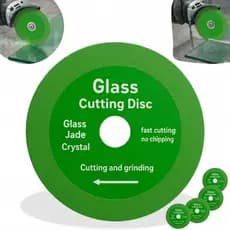 Disco de Corte Diamantado Para Vidro Porcelana Piso Cerâmica Lâmina De Serra Verde 100mm x 20mm
