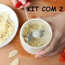 Kit 2 Processador de Alimentos Manual 2 Laminas Triturador de Alimentos Legumes Verduras
