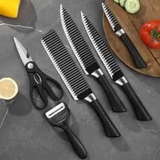Kit de Facas Churrasco Inox Profissional Antiaderente 12 Peças Qualidade Premium Original