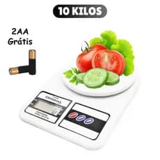 Balança Digital de Cozinha 10kg Com Função Tara e Alta Precisão Acompanha Pilhas