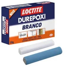 Kit Durepoxi Branco 50g Massa Epóxi Solda Fria Adesivo Para Metal Vidro Madeira Loctite
