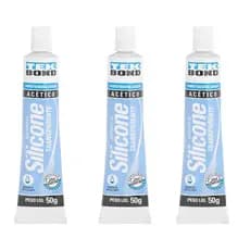 Kit 3 Adesivo de Silicone Acético 50G Transparente Tekbond