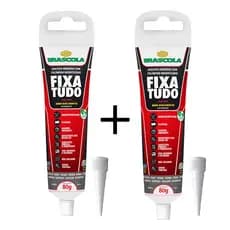 Kit Com 2 Colas Adesivo Fixa Tudo Híbrido 80g Brascola