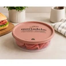 Porta Mortadela Plástico Porta Frios Bege Organização Alimentos Geladeira Cozinha Plasútil
