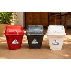 Lixeira Plastica 6 Litros Lixo Cozinha Banheiro Escritorio Plástico Limpeza Organização Lixeira Preta Limpeza Organizar