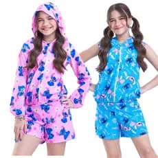 Conjunto Infantil Menina Moda Blogueirinha Roupa Infantil Stitch
