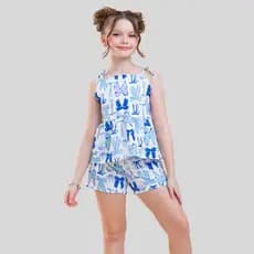 Conjunto Juvenil de Menina Festa Moda Blogueira Roupa Infantil Feminino 4 ao 16 anos