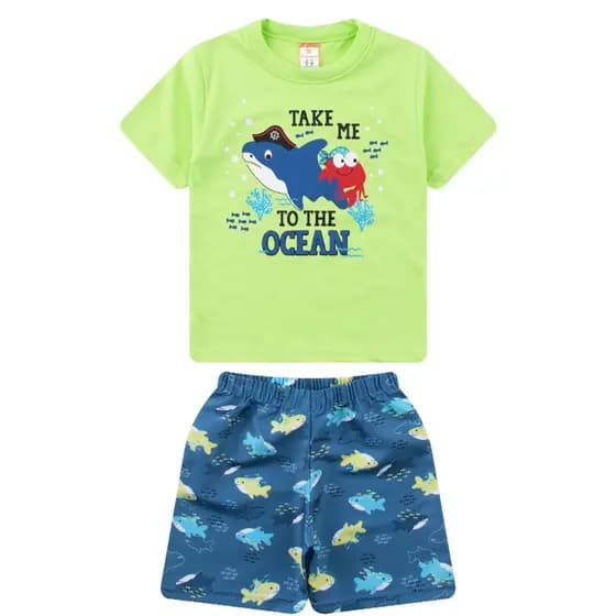 Conjunto Infantil de Verão Menino Regata + Short Tactel