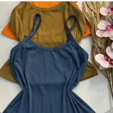 Blusa Regata Feminino Alcinha Canelada Sortida