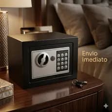 Cofre Aço Segurança Digital Eletrônico com Teclado e Chave Guarda Objetos de Valor Casa Escritório