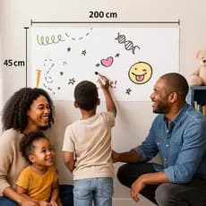Papel Parede Adesivo PVC Quadro 2 Metros Lousa Escreve Apaga Marcador Infantil Decoração Sala