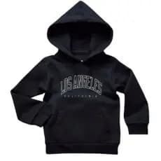 Moletom infantil Estampado Pelúciado Los Angeles Califórnia Blusa Com Capuz Algodão Canguru