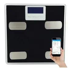 Balança Inteligente de Bioimpedância com Bluetooth – Acompanha App no Celular (Preta)
