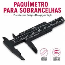 Paquímetro para Design de Sobrancelhas Régua Micropigmentação Extensão de Cílios