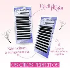 Cílios Fio a Fio W 5D Lakanaku 0,07D Volume Brasileiro Extensão Profissional