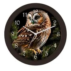 RELOGIO DE PAREDE DECORAÇÃO CORUJA NATUREZA 28CM MA