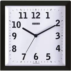 RELOGIO DE PAREDE QUADRADO NUMEROS PRETOS FUNDO BRANCO