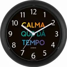 RELOGIO DE PAREDE DECORAÇÃO CASA CALMA QUE DA TEMPO