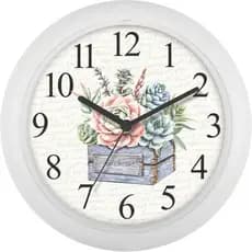 RELOGIO DE PAREDE DECORAÇÃO ROSAS NA CAIXA 24CM BR