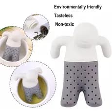Vilão De Silicone Máquina De Chá Criativa Saco Filtro (Pequena Pessoa Cinza)