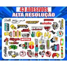 Cartela 43 adesivos automotivo, Alta Qualidade !