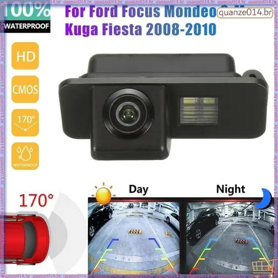 [D K Z C] Para O Ford Focus Mk2 Mondeo S-Max Kuga Fiesta 2008-2010 Câmera De Backup Da Visão Traseira Noturna Invertida Do Estacionamento