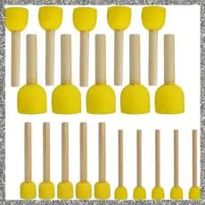 Conjunto De Pincéis De Esponjas Redondas , 20 Peças , Ferramentas De Pintura Infantil-De Esponja DIY Em 4 Tamanhos Para
