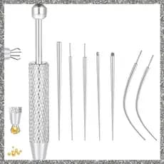 Ferramenta Aplicadora De Brincos Com Parte Traseira Plana-Prendedor De Bola Cônica De Piercing Para Troca De Joias , Kit