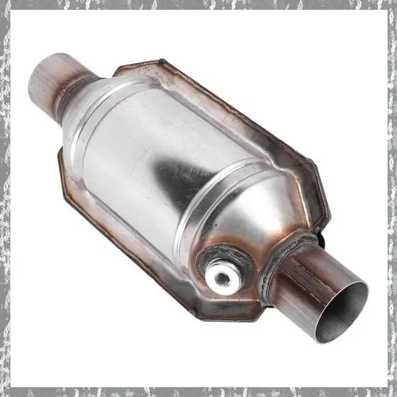[T N Q R] Conversor Catalítico Universal De Entrada/Saída , Com Porta O2 E Escudo Térmico 53004 De Aço Inoxidável Para Carros