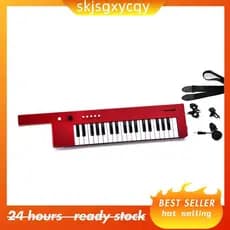 Portátil 37 Teclas Teclado Eletrônico Piano Mini Órgão Estilo Guitarra Musical , Vermelho
