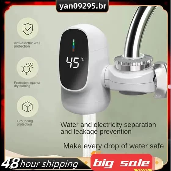 3000W Instant Electric Hot Water Aquecedor Torneira Display Digital Aquecimento De Água Para De Banheiro