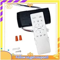 Substituição Do Kit De Controle Remoto Ventilador De Teto Universal , 6 Velocidades E Temporização , Remota Para Luz DC