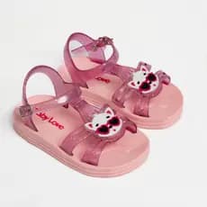 Sandália Infantil Feminina de Gatinha Material de Borracha EVA Macia e Confortável
