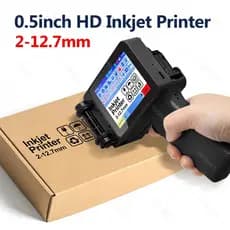 Impressora Portátil de Mão 12.7mm Inkjet para Texto QR Código de Barras Lote Logotipo Data