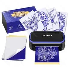 Impressora De Estêncil De Tatuagem AIMO MR3 Sem Fio Bluetooth Tattoo Maker Com 20 Peças De Papel De Transferência