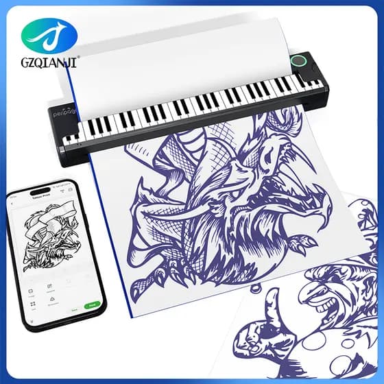 PeriPage P90/P91S/P93 Impressora De Estêncil De Tatuagem Sem Fio Bluetooth Impressão Térmica Tinta