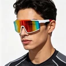 Novo estilo de ciclismo óculos de sol das mulheres dos homens esportes ao ar livre à prova vento lentes coloridas montan