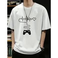 Camisa Camiseta Casual Básica Confortável Estilo Moda Jogos Videogame Camisa Gamer