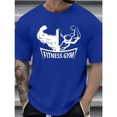 Camisa Camiseta Casual Básica Confortável Para Academia Fitness De Algodão Camisa Para Treinar