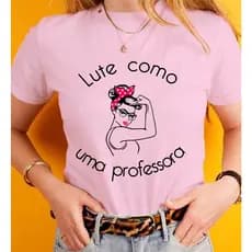 Camiseta feminina professora, blusa pedagogia, presente para professoras, modelo plus size