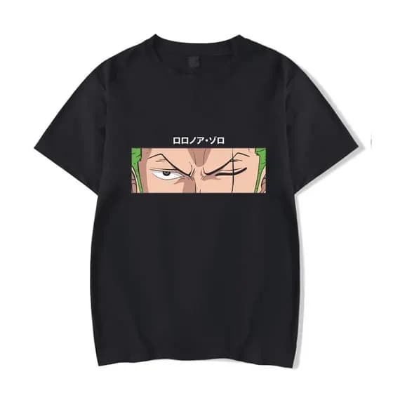 Camiseta Unissex Algodão Anime One Piece Zoro Eyes De Algodão
