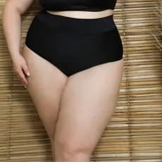 Calcinha de Praia Avulsa Hot Pant Plus Size - Cintuta Alta - Forroda - Cós Largo -  Elastico nas Pernas -Estilosa e  Con