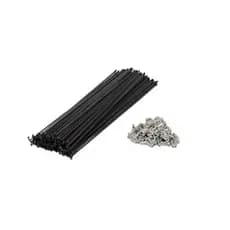 Raio Preto Aço 290mm 2.0 Fina  Para Aro 29 Jogo 72 Raios