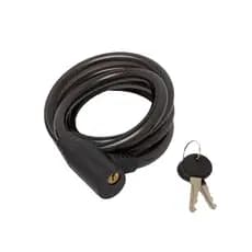 Cadeado BICICLETA 12mm x 1500mm preto s/ suporte com 2 chave