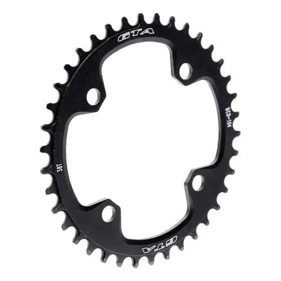 Coroa Única 38 Dentes GTA Bicicleta bike Single Alum Bcd104 Preta